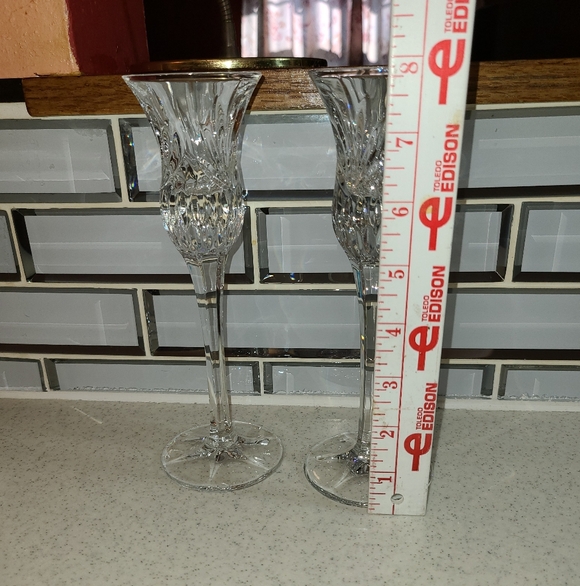Elegant Crystal Candle Holders Flutes - Picture 8 of 8